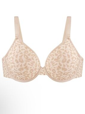 Light Nude Animal-Print T-Shirt Bra with Underwire Support